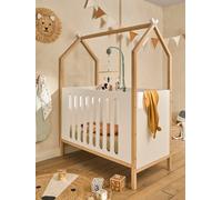 Lit bébé cabane coconut transformable banquette blanc TU