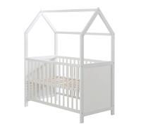Lit Bébé Cabane En Bois Fsc® - Lit Cododo Convertible En Canapé Blanc 60X120