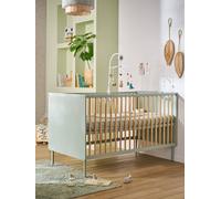 Lit bébé cannelé évolutif 70x140cm vert 70X140
