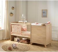 Lit Bébé Combiné Évolutif Avec Matelas - Arty Marron 60X120