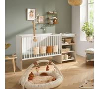 Lit Bébé Combiné Évolutif En Bois - First Blanc/marron 60X120