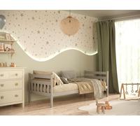 Lit bébé Dawid avec matelas, couleur gris, dimensions 90/200 | Lit pour adolescent