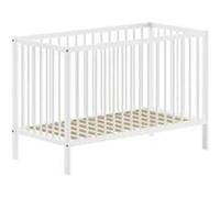 Lit Bébé Dino 60x120 Cm Blanc Blanc G