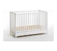 Lit pour bébé avec espace de rangements et matelas ERA – 60x120, blanc