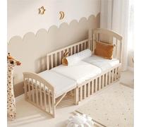 Lit bébé en bois - Lit d'appoint Lit pour tout-petit - Safe Sleep - Table de couches pliante - 120 x 60 cm - Bois naturel