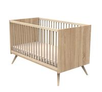 Lit Bébé Évolutif 140x70cm En Bois Marron Marron