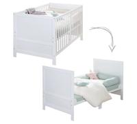 Lit bébé convertible - 70 x 140 cm - ROBA - EASY SLEEP - Laqué blanc