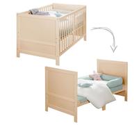 Lit bébé évolutif - 70 x 140 cm - ROBA - EASY SLEEP - Bois naturel