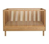 Lit bébé évolutif 70x140 cm frêne massif foncé Akaia Bois foncé G