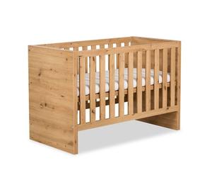 Lit bébé évolutif avec barrière de sécurité - MON MOBILIER DESIGN - AMELIA - Chêne - Non - Oui - Lit évolutif