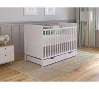 Lit Bebe Evolutif Avec Matelas - Lit Bebe avec tiroir 120x60 cm Bois,Blanc convertible