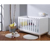 Lit Bébé Évolutif Evidence Blanc & Bois 70X140