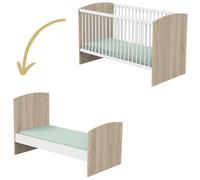 Lit bébé évolutif Little big bed Acces bois blanc (70 x 140 cm)