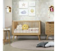 Lit Bébé Évolutif Montessori Bois Massif Marley Bois 70X140