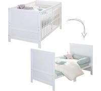 Lit Bébé Évolutif Roba Easy Sleep, 70 x 140 cm, Blanc Laqué