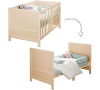 Lit Bébé Évolutif Roba Easy Sleep, 70 x 140 cm, Bois Naturel, Transformable en Lit Junior