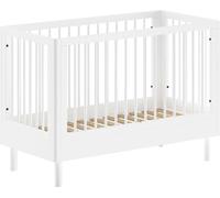 Lit bébé Forrest 60 x 120cm - ajustable - Hêtre blanc