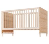 Lit bébé - Lit à barreaux - 70 x 140 cm - 5 niveaux de hauteur réglables - Bois massif et MDF - Sans matelas - Finition naturelle