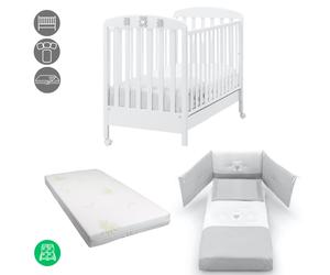 Lit Bébé Molly + Set de Linge Gris