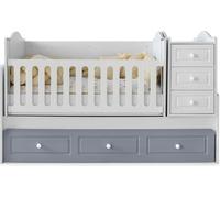 Lit bébé Montessori moderne avec tiroirs et espace de rangement Design fonctionnel