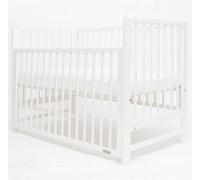Lit bébé New Baby BASIC avec paroi latérale amovible blanc