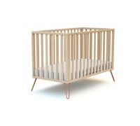 Lit bébé only de jurababy hêtre et terracotta 60x120 cm