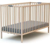 Lit Bébé Pliant WEBABY FLEX, 60 x 120 cm, Hêtre Brut, Bois Massif, Sommier à Lattes