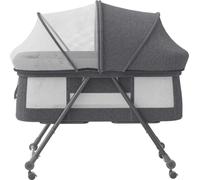 Lit bébé, portable, design réglable, gris - Pack confort