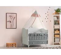 Lit bébé Stylé Tente Gris Tiroirs Design moderne Confort Chambre d'enfant