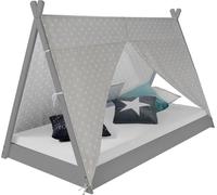 Lit bébé tipi 90x200 jeunes lits gris lit Chambre enfant tissu