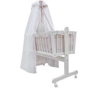 Lit bébé Vitalispa Blanc 102.5x140cm avec des roues, Model 12113