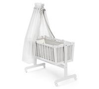 Lit bébé Vitalispa Blanc 40x90 avec des roues, Model 12112
