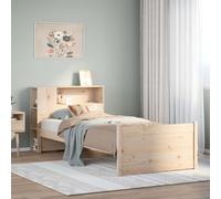 Lit bibliothèque sans matelas 75x190 cm bois de pin massif lit vidaXL