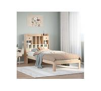Lit bibliothèque sans matelas 90x200 cm bois de pin massif 3322595