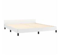 Lit Blanc - BMK - Cadre de lit avec tête de lit - sans matelas - Contemporain - blanc 180x200 cm - Lit chambre&829973
