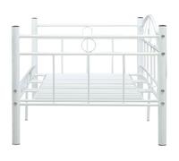 Lit Blanc - BMK - Cadre de lit de repos - sans matelas - Contemporain - Blanc Métal 90x200cm - Lit chambre&538597