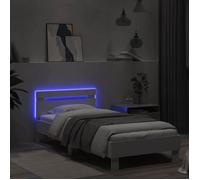 Lit Blanc - BMK - Cadre de lit - sans matelas - Contemporain - avec lumières LED blanc 90x190 cm - Lit chambre&139610