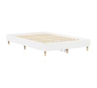Lit Blanc - BMK - Cadre de lit - sans matelas - Contemporain - blanc 140x190 cm bois d'ingénierie - Lit chambre&691759