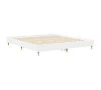 Lit Blanc - BMK - Cadre de lit - sans matelas - Contemporain - blanc 180x200 cm bois d'ingénierie - Lit chambre&830388