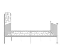 Lit Blanc - BMK - Cadre de lit - sans matelas - Contemporain - blanc métal 180x200 cm - Lit chambre&152623