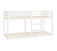 Lit Blanc - BMK - Lit superposé - sans matelas - Contemporain - blanc 80x200 cm bois de pin massif - Lit chambre&527151