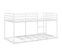Lit Blanc - BMK - Lit superposé - sans matelas - Contemporain - blanc 90x190 cm acier - Lit chambre&842127