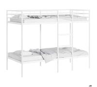 Lit Blanc - BMK - Lit superposé - sans matelas - Contemporain - blanc 90x200 cm acier - Lit chambre&645864