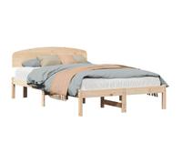 Lit bois - MANGO - Cadre de lit/double places - avec Tête de Lit 140x190 cm - Bois Massif en Pin LV3886