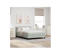 lit box avec matelas gris clair 140x190 cm velours 3339104