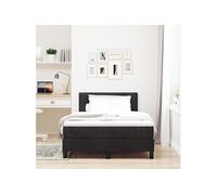 Lit box spring vidaXL avec matelas Noir 120x200 cm Velours 3339100 G