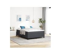 Lit Box Spring Gris Foncé 140x200 cm Tissu Corde 3337408