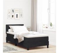 Lit Box Spring vidaXL avec Matelas Noir 100x200 cm Velours 3339154