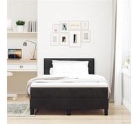 Lit box spring vidaXL avec matelas Noir 120x200 cm Velours 3339100 G