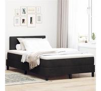 Lit Box Spring vidaXL avec Matelas Noir 120x200 cm Velours 3339166